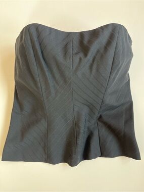 BANANA REPUBLIC strapless corset-style black top M